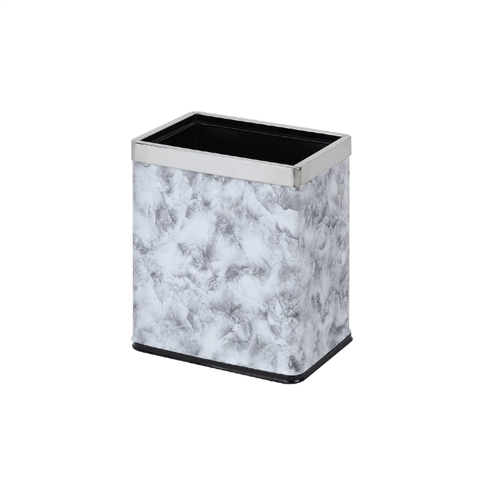 H8Q4D7N5G9 Dustbin Open Top Wastebasket Square Trash Can Kitchen Waste Paper Basket for Home Office