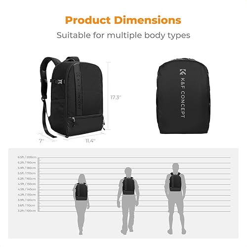 Miniatura 23 de K&F Concept Mochila profesional para cámara, bolsa de fotografía de gran tamaño, compatible con cámara DSLR, color gris