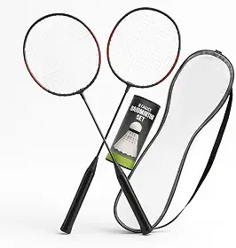 Genérico Kit de Badminton 2 Raquetes + 3 Petecas + Estojo + Bolsa de Transporte