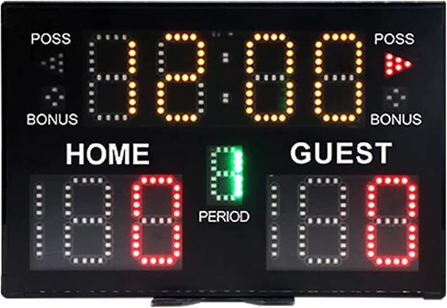 Electronic Scoreboard, Electronic Basketball Scoreboard, Scoring Clock Scorer, Suitable for Indoor Basketball Games