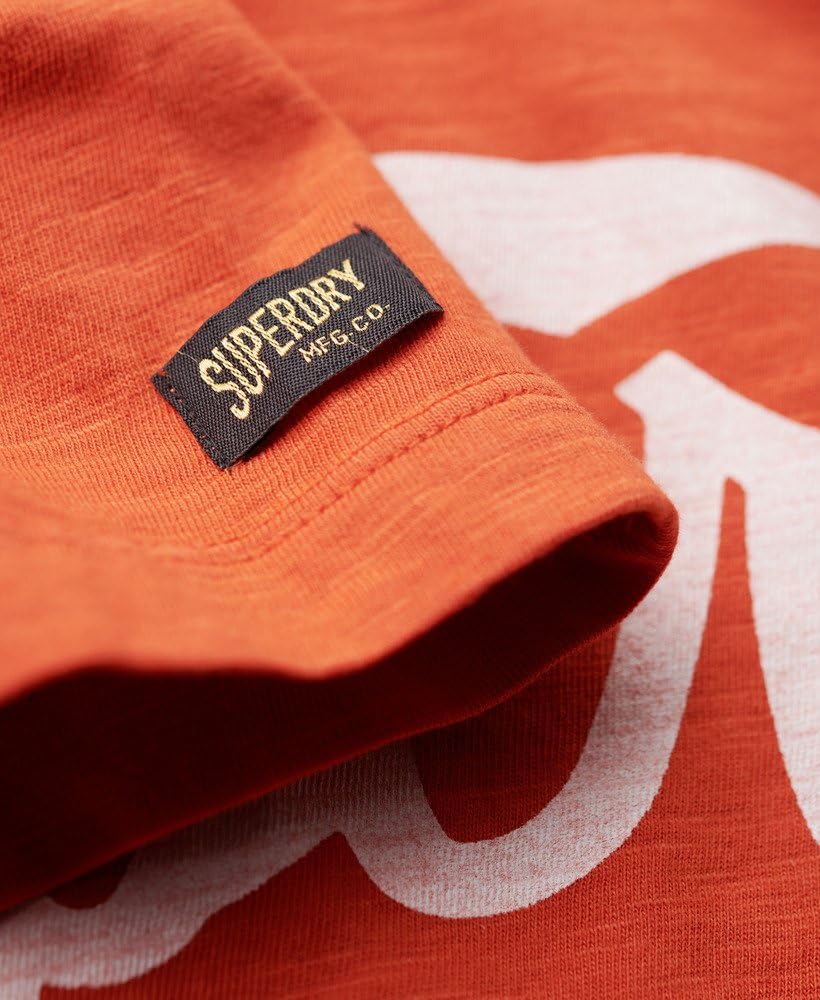 Superdry Koszulka z nadrukiem z nadrukiem miedzianym z krótkim rękawem L, Pomarańczowy, L