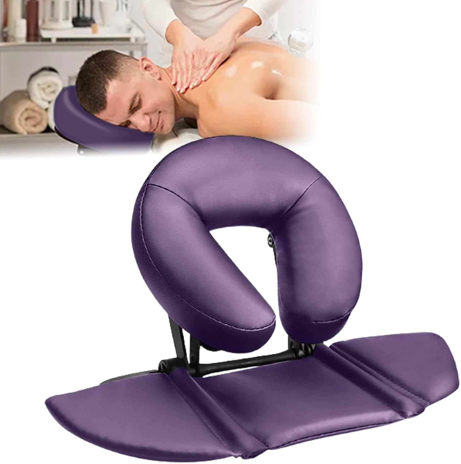 Amazon.co.jp マッサージテーブル フェイスクレードルクッション、調整ハンドル付きダウンデスクトップマッサージキット、マッサージ
