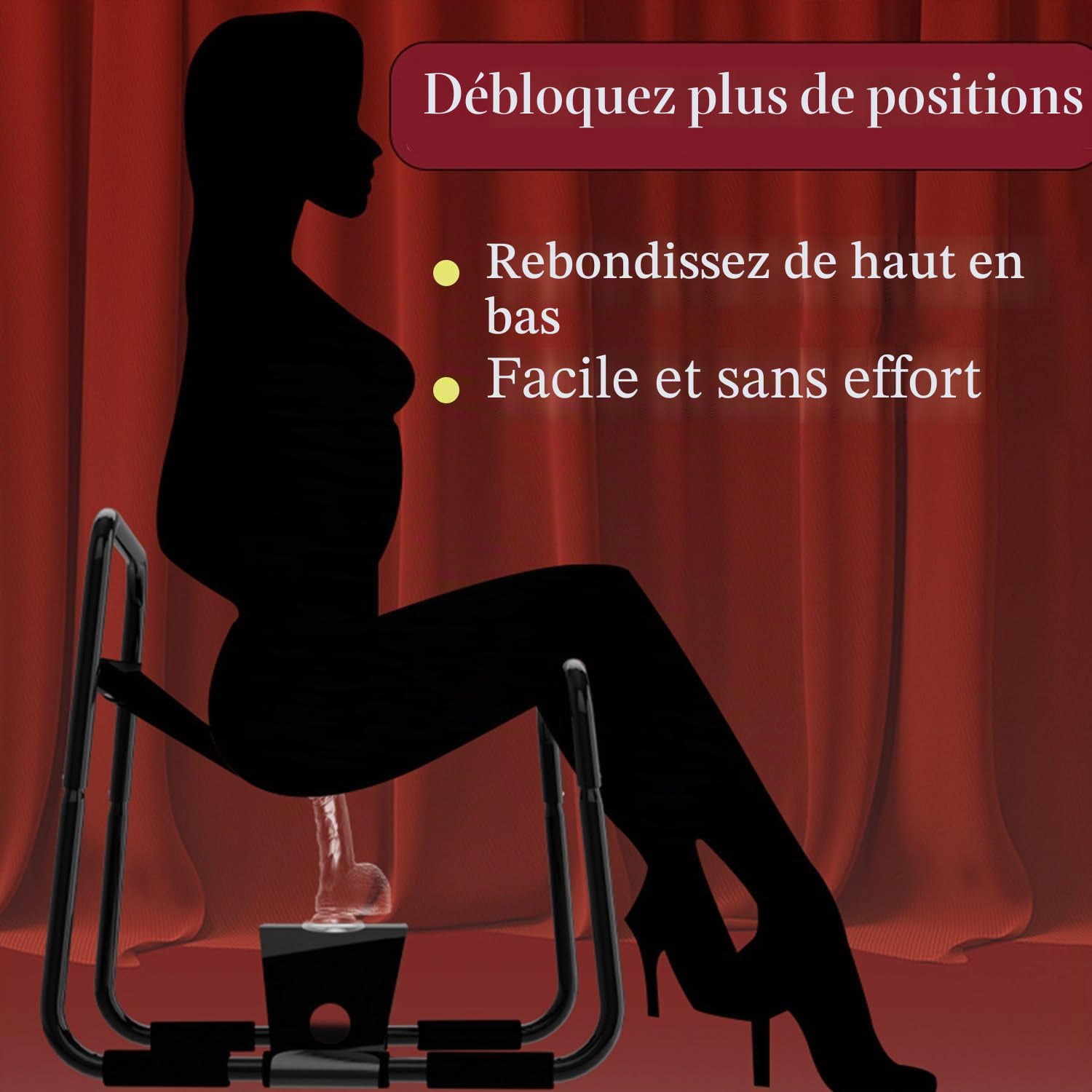 Sexmöbel - Positions de chaise sexuelle - Chevaux à bascule - Fauteuil sexuel - Chaise érotique - Bondage - Position maître - Jouet sexuel pour couples
