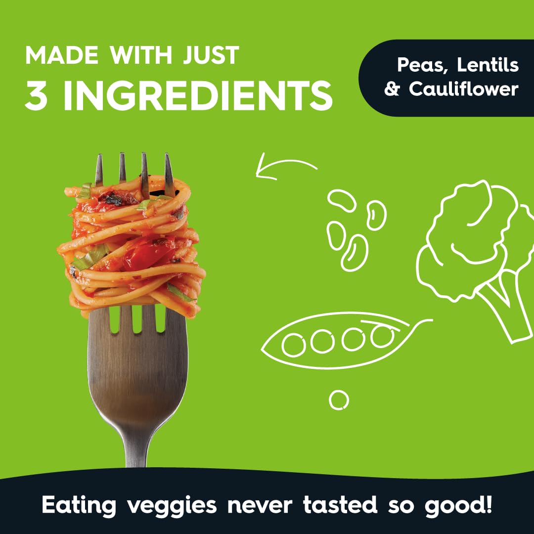 Veggiecraft Farms Spaghetti Pasta - Gluten Free, Thin Pasta Noodles, Made with Cauliflower, Lentil & Peas, Low Carb, High Protein, Vegan, Healthy Pasta, Plant Based, High Fiber - 8 Oz (Pack of 12)