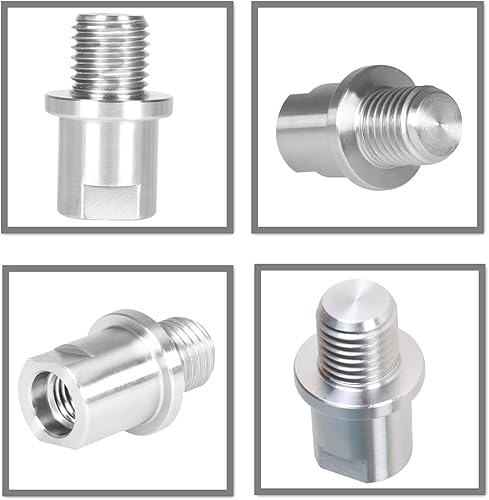 Miniatura 3 de waltyotur Adaptador de husillo de cabezal de torno para carpintería, convierte 34 pulgadas x 10 TPI a 1 pulgada x 8TPI adaptador de husillo de