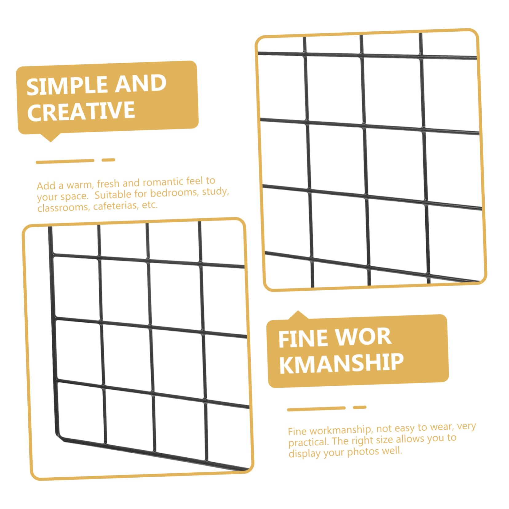 Shelf Hanging Plant Holder Hanging Closet Organizer Wall Ornament Wall Hanging Ornament Picture Frame Wall Grid Picture Frame Picture Storage Holder Iron Hanging Net Picture Decor