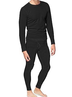 Place and Street Men’s Cotton Thermal Underwear Set Shirt Pants Long Johns