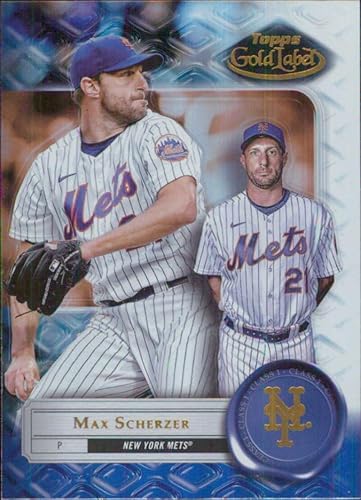 2022 Topps Gold Label Class 1#47 Max Scherzer New York Mets Baseball Card - GotBaseballCards