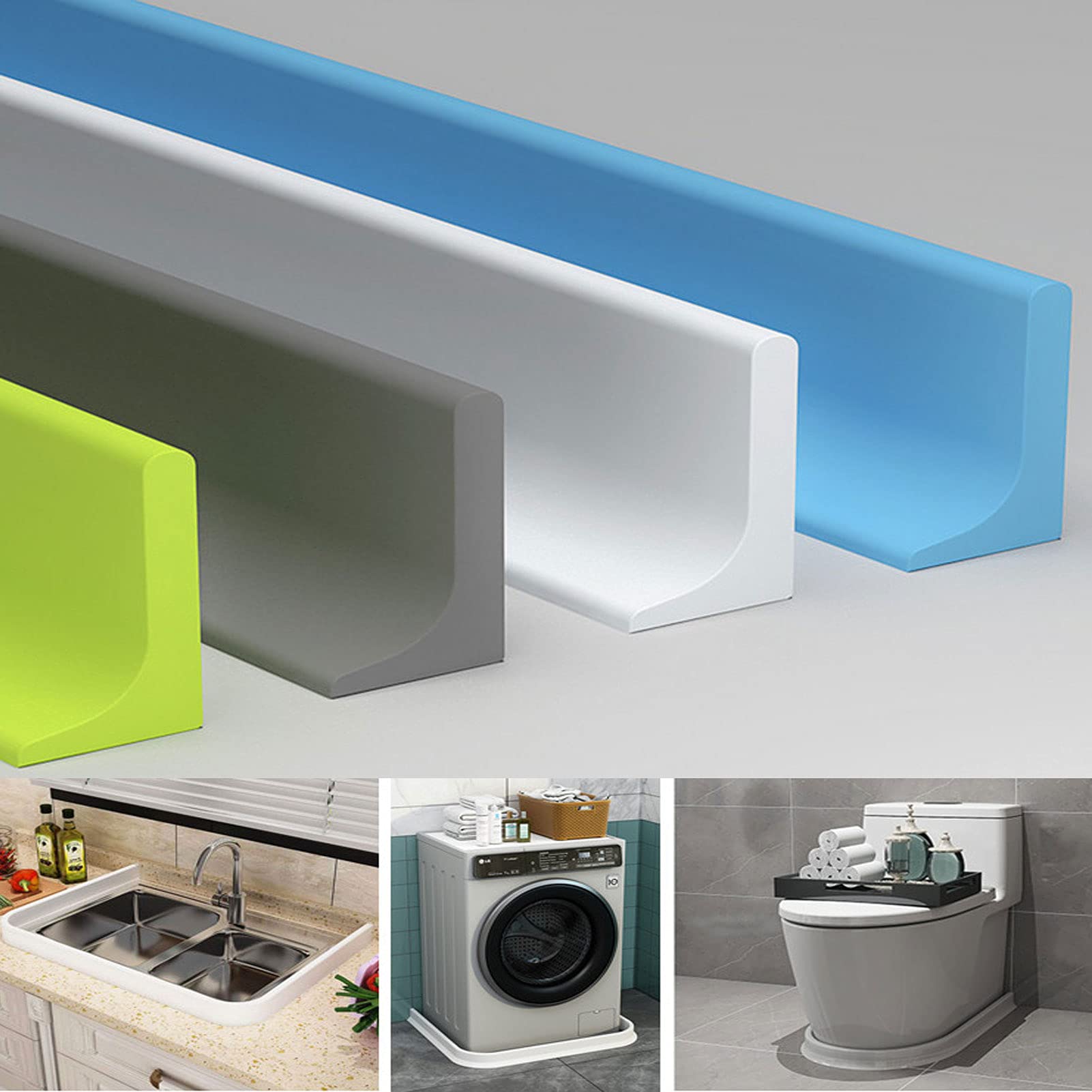 Zusammenklappbare Silikon-Duschbarriere – Wasserdichter Streifen 50–400 Cm Für Dusche & Bad