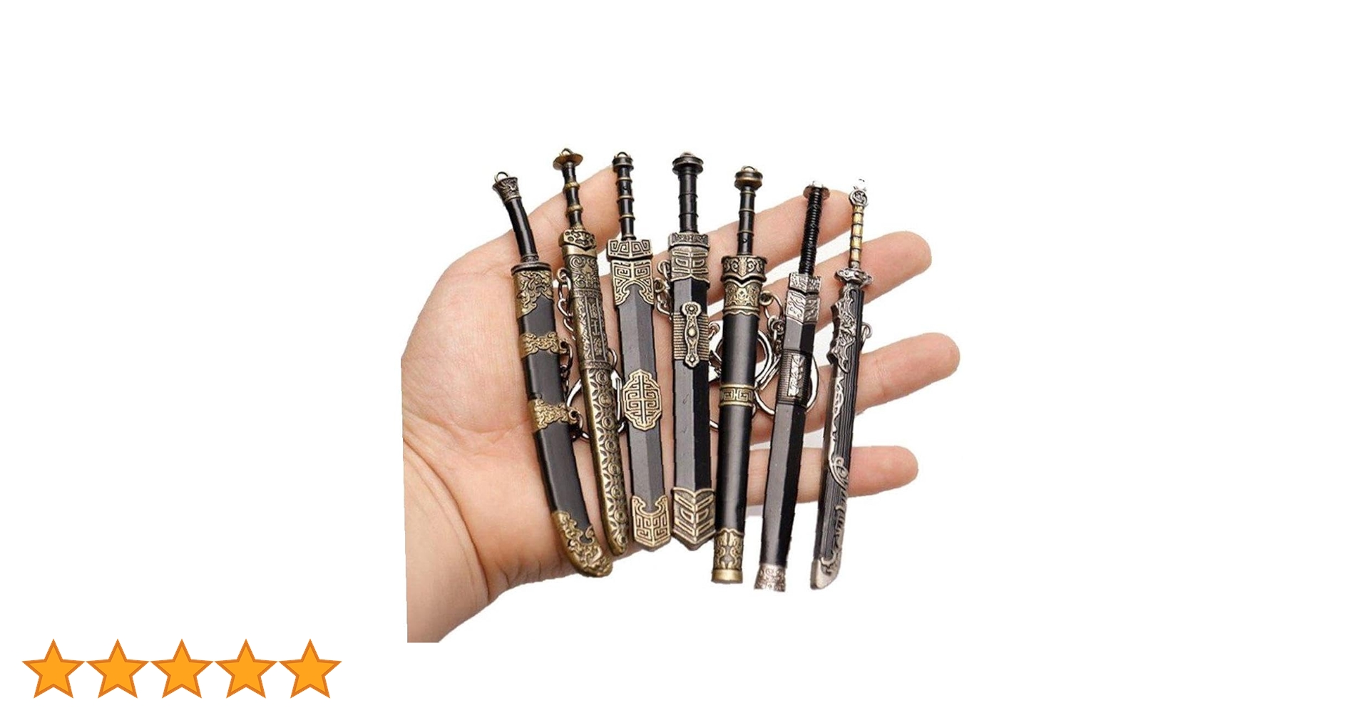 Amazon.co.jp: キーホルダー ミニ剣 鞘の装飾パターンを備えた