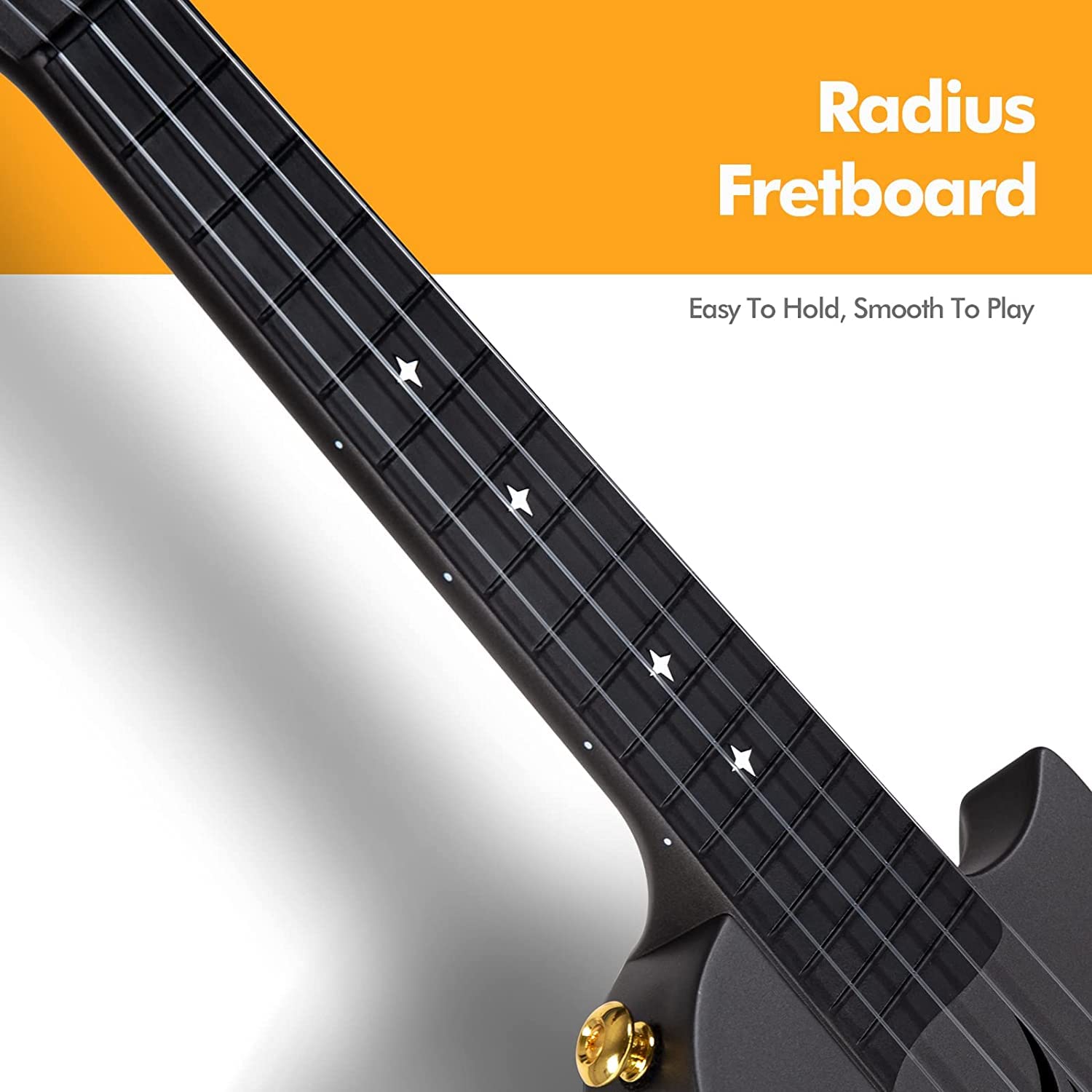 Enya Ukulele Soprano Nova U Mini Simple 53,3 cm – Ukulele da viaggio in fibra di carbonio – Con kit per principianti include custodia, cinturino, capotasto e corde (nero)