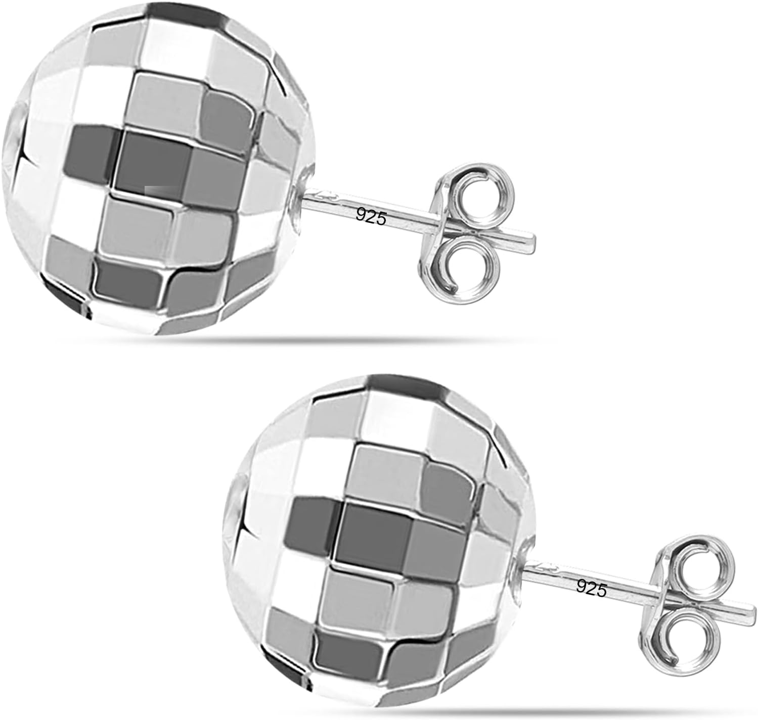 Charmsy 925 Sterling Silver Ball Post Stud Earrings for Women | Round Hammered Lightweight Disco Classic Ball Stud Earring for Women Teen | Sizes 3mm-11mm - Image 5