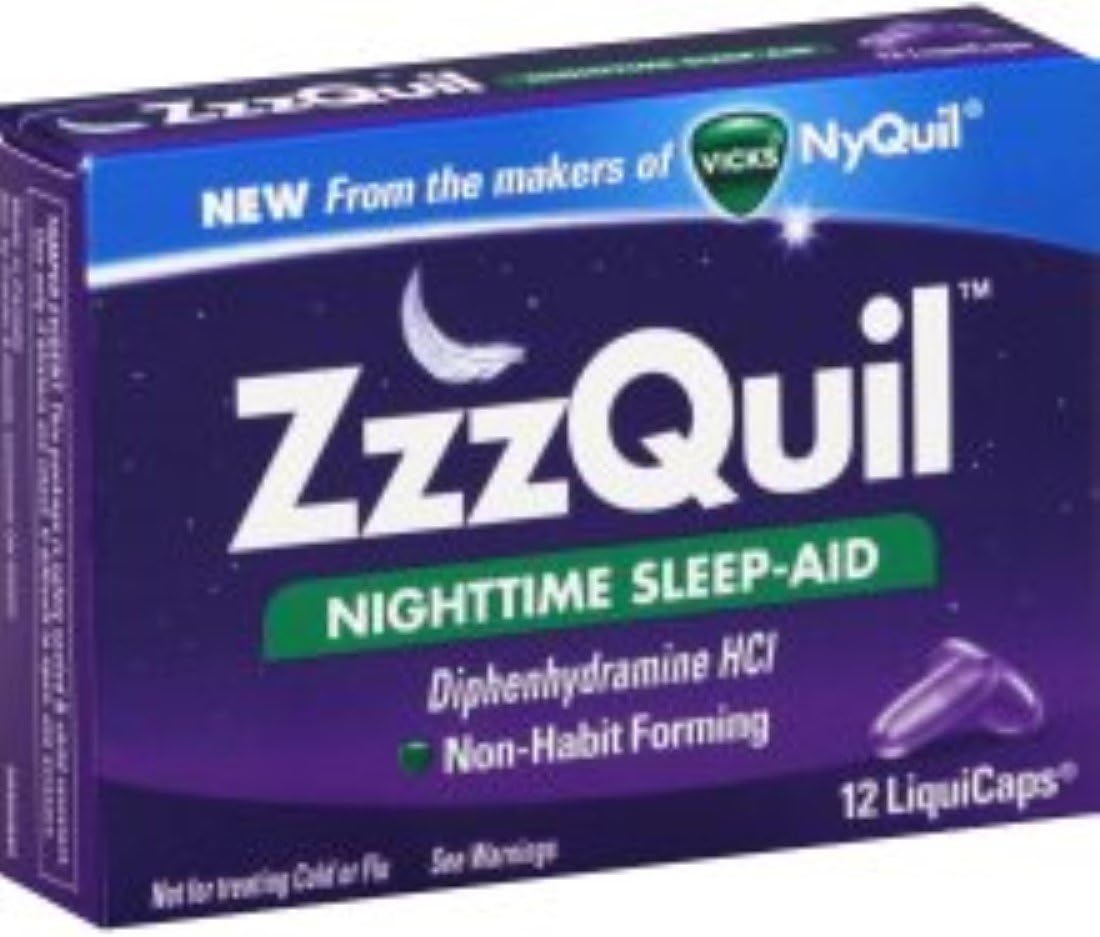 Nighttime Sleep-Aid, LiquiCaps 12 ea (Pack of 3)