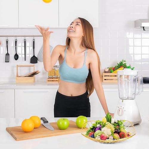 Miniatura 7 de LINXIU Cesta de frutas de alambre de metal, cuencos de frutas para decorar la encimera de la cocina, tazón, almacenamiento de verduras, soporte para