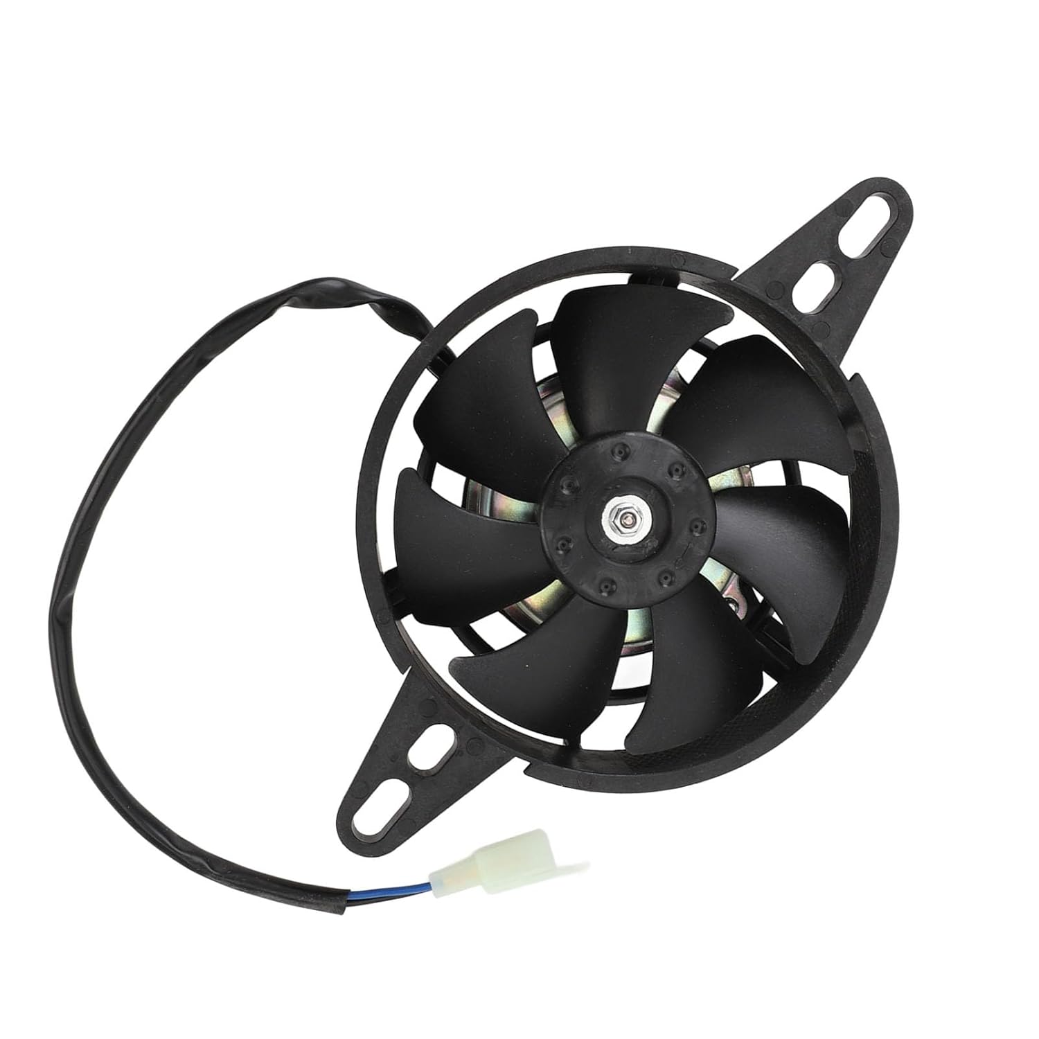 Acouto ATV Cooling Fan, Electric Engine Radiator Fan for Quad Motorbike, High Efficiency Oil Water Cooler, ABS Fan Blades Design, Easy Installation, Plastic + Cast Iron