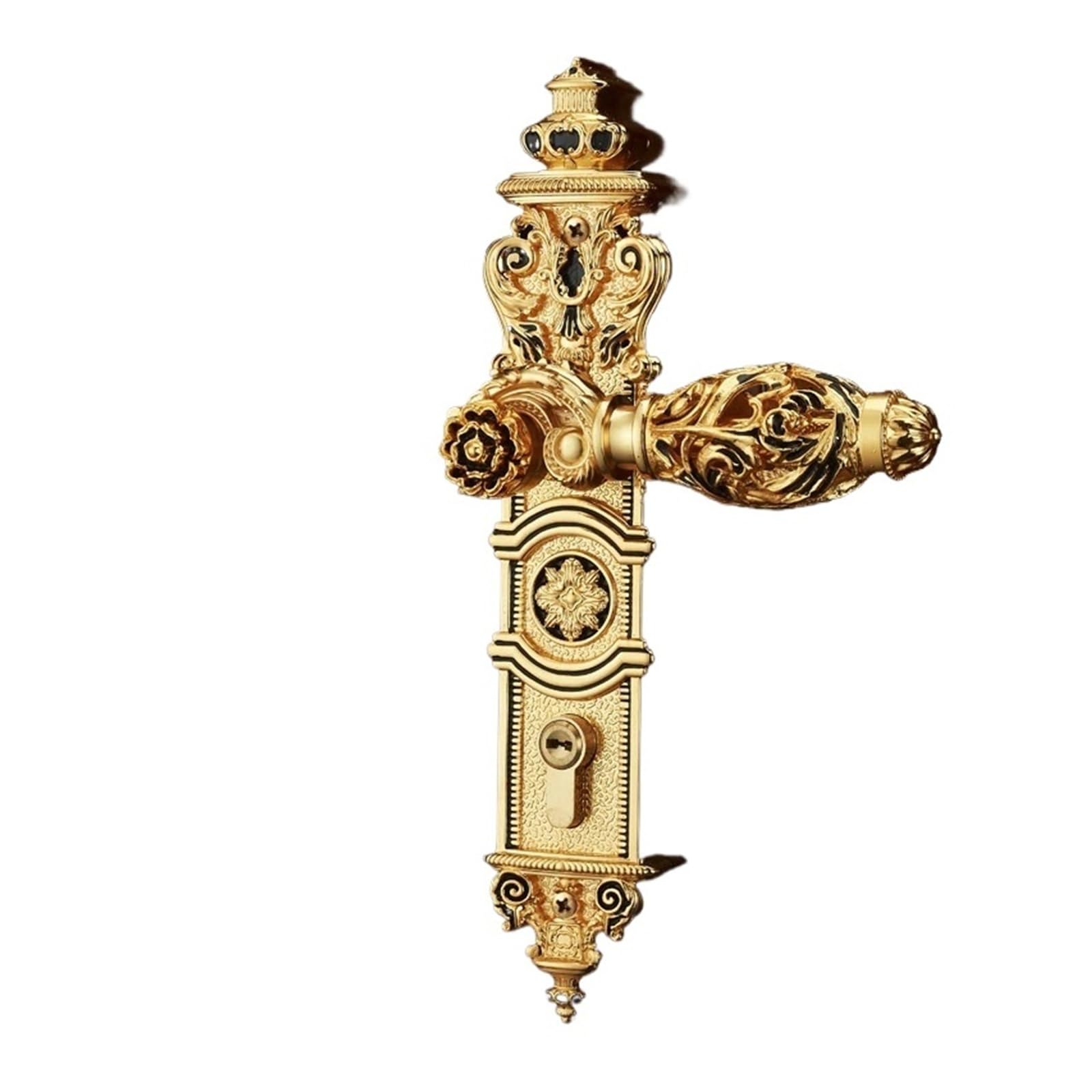 Sjloynwq A-Gold Door Lock Zinc Alloy Indoor Silent Security Handle Solid Wood Door(A-Gold)