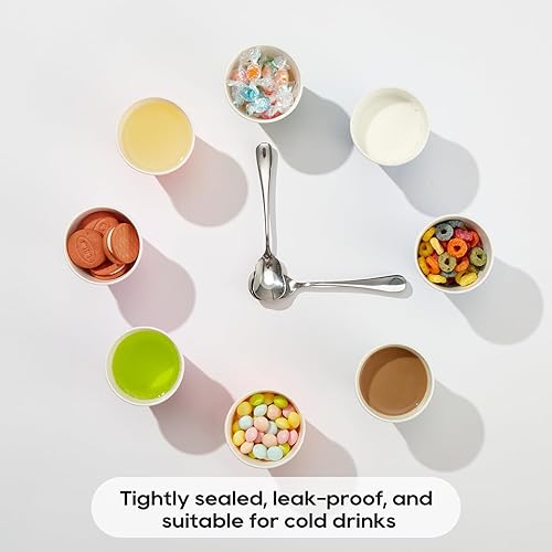 Miniatura 3 de JOLLY PARTY Vasos de papel de 2 onzas, paquete de 1440 tazas de baño, vasos pequeños para enjuague bucal, mini vasos de papel, vasos de muestreo