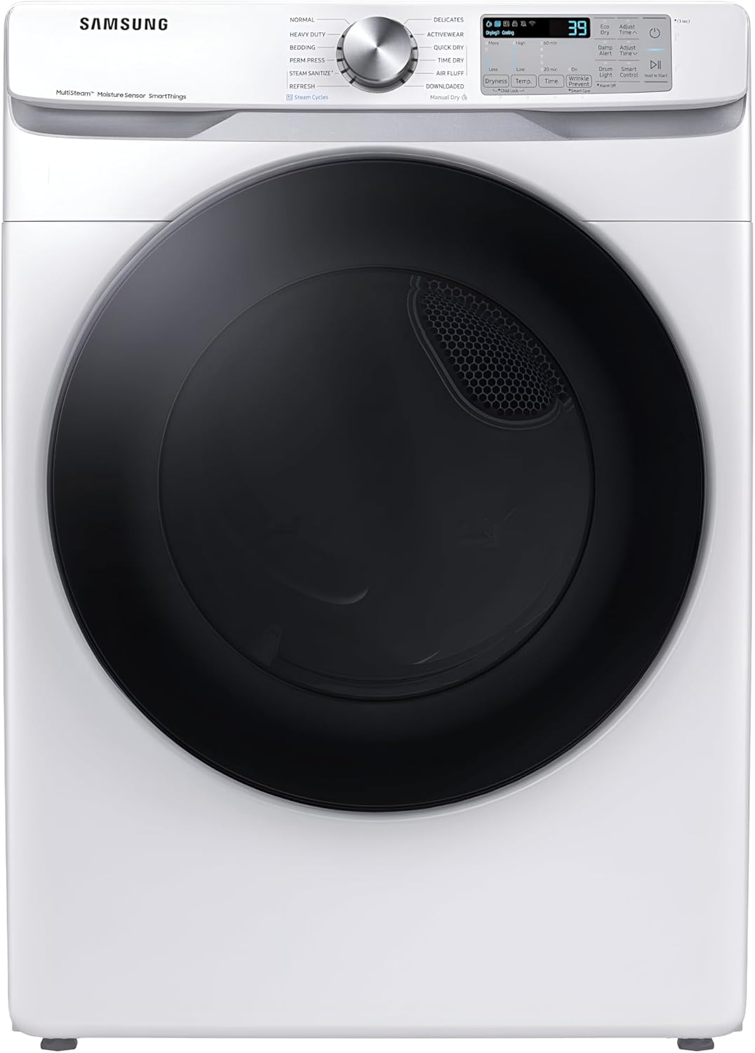 Samsung DVG45B6300W 7.5 Cu. Ft. Smart Gas Dryer White - WiFi App Control, Sensor Dry, Wrinkle Steam
