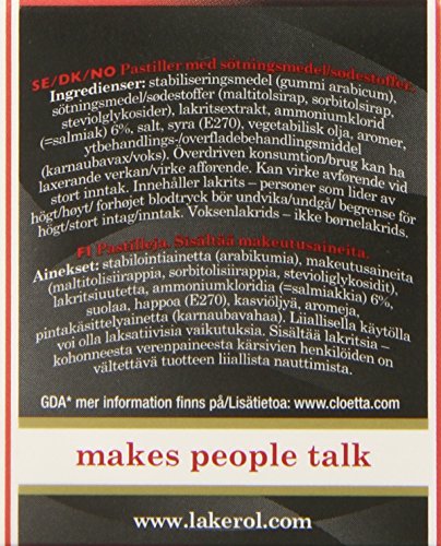 Lakerol Salmiak Licorice Sugar Free Pastilles, .8 Ounce (Pack Of 24) #TOP1