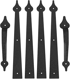 Poignée De Charnière De Porte De Garage Décorative En 6 Pièces, Kit De Quincaillerie De Porte De Garage En Acier, Utilisé Pour Les Portes En Métal, Les Portes En Bois, Etc.