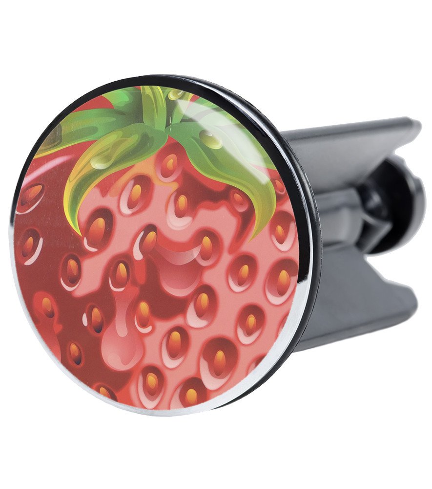 Sanilo Wash Basin Plug Strawberry, Beautiful 40 mm Sink Plug, Easy to Insert into the Wash Basin