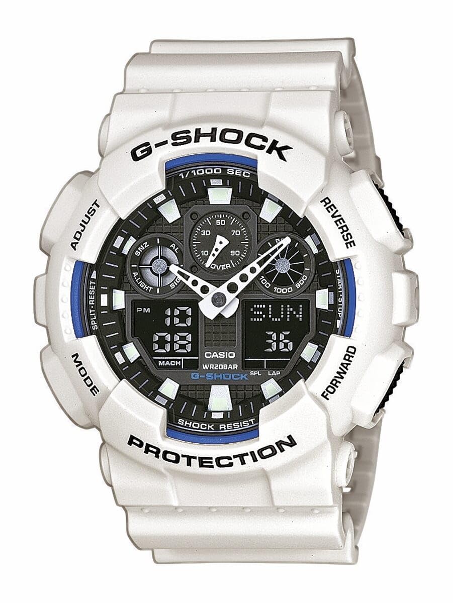 G-Shock Casio G-Shock, Reloj Analógico Digital 20 BAR Blanco Hombre, Blanco (White), Talla Única