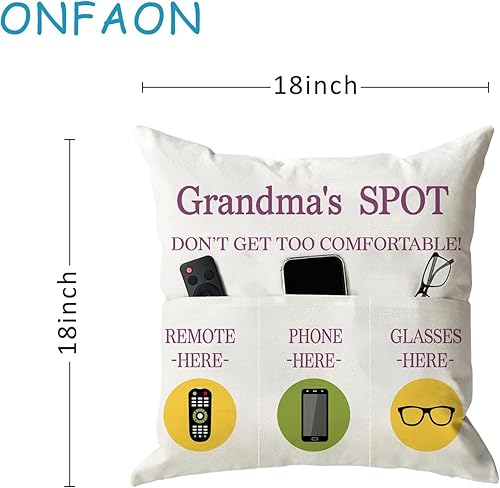 Miniatura 10 de Decoraciones navideñas  Juego de 4 fundas de almohada de Navidad de 18 x 18 pulgadas, decoración navideña para el hogar, sofá, sofá, decoración de