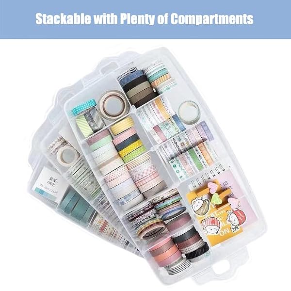 Foreverie Stackable 3-Tier 30 Grids Clear Arts & Crafts Supplies Plastic Storage Compartment Box for Sewing Embroidery Accessories, Jewelry, Nail & Beauty Supplies, Beads & Coins by FOREVERIE - Image 3