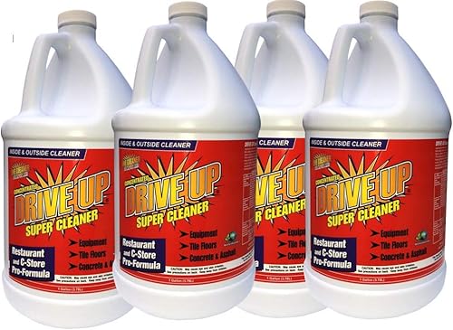 Drive Up Super Cleaner Desengrasante concentrado 4 x 1 gal Multi Surface Safe Desengrasante, quita el aceite del motor del hormigón, fuerza