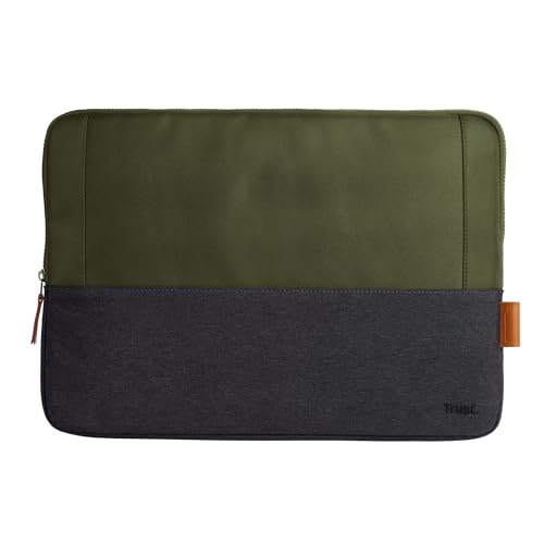 Trust Lisboa Laptop Sleeve 16 inch, Made from Recycled Plastic, Durable Slim Padded Laptop Case Cover for Men Women, College