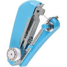 Dioche Handheld Sewing Machine Portable Mini Stitching Device with Automatic Feeding | Stainless Steel & Plastic Hand Sewer for DIY Household Projects - Blue