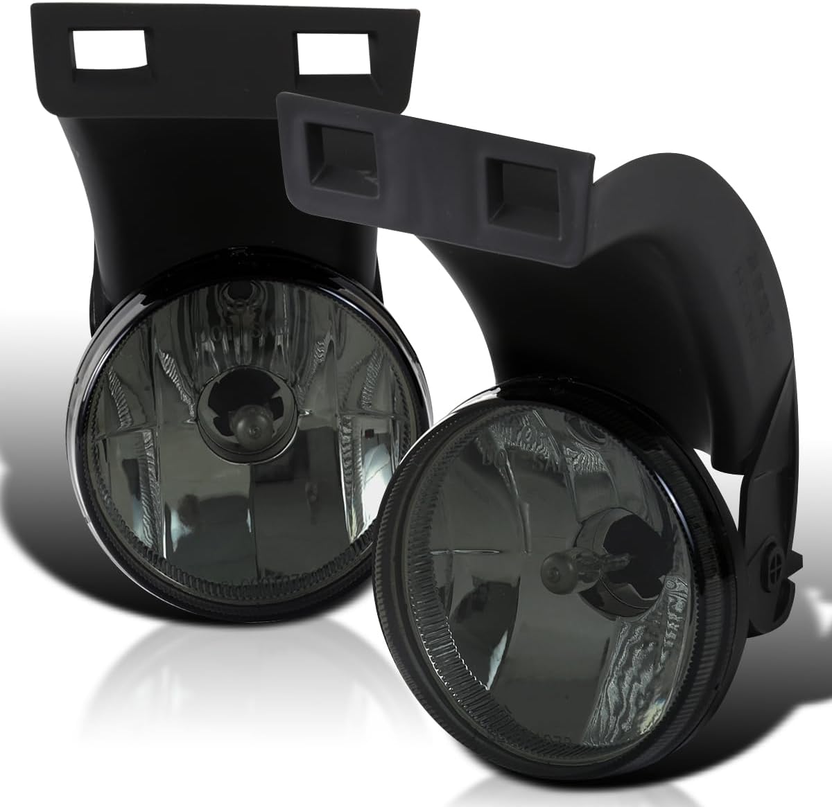 Spec-D Tuning Smoke Lens Fog Lights + 881 Bulbs Included Compatible with 1994-2001 Dodge Ram 1500 2500 3500 L+R Pair Assembly