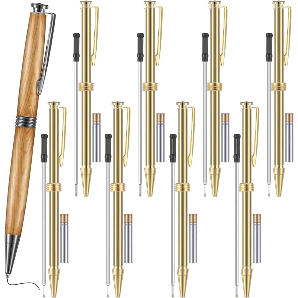 IJSDNVJNDX Replacement Lathe Turning Supplies Included in 8pcs 7mm Trimline Twist Pen Slimline Twist Pen Kit for Wood Turning Crafts C