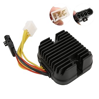 Voltage Regulator, Motorcycle Rectifier Heavy Duty Overcharge Protection 12V Metal PVC for Motorbike