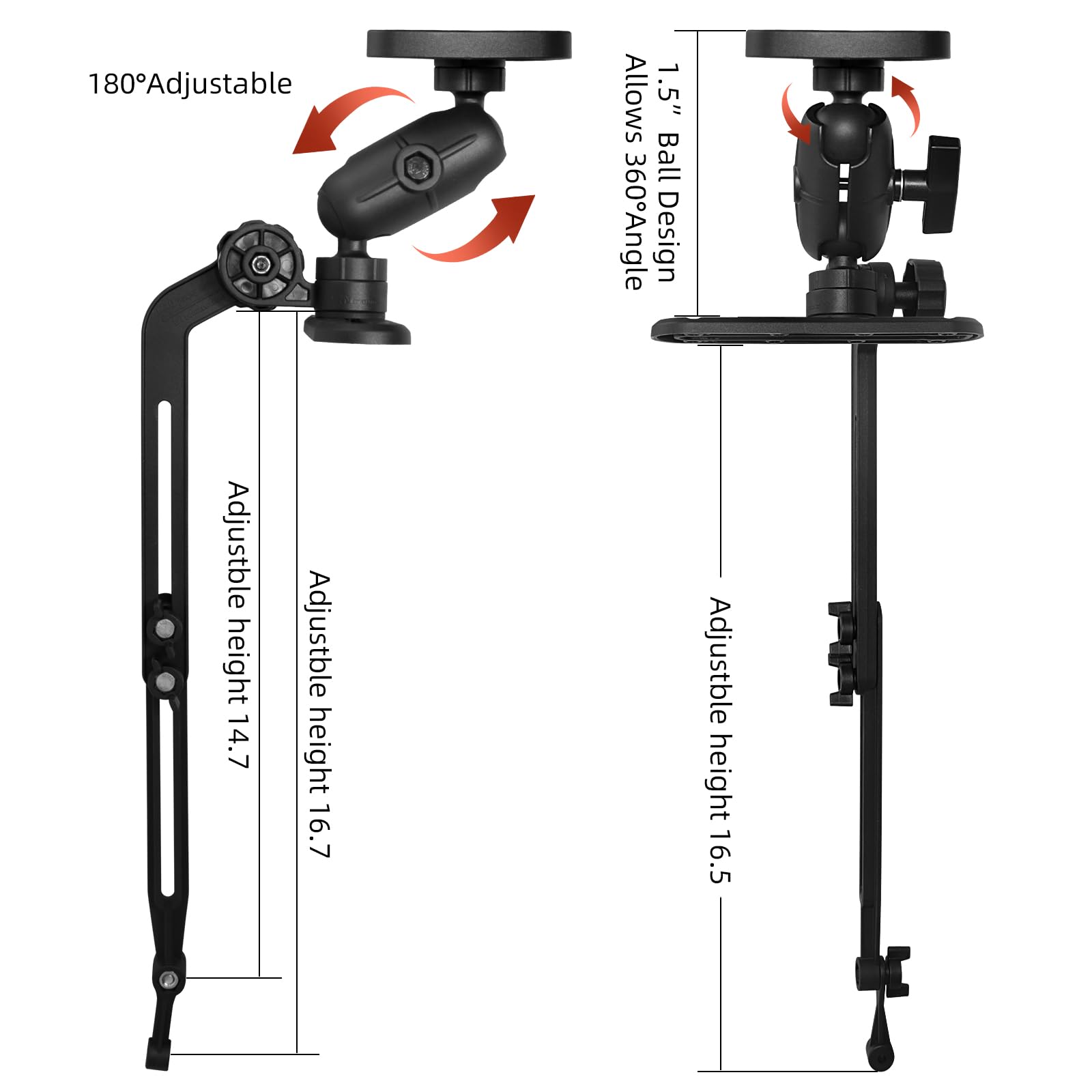 Fishing Kayak Accessories Strg Universal Fish Finder Mount - 1.5'' Ball Kayak Transducer Arm For Garmin, Lowrance Transducer Mount For Kayak - View #8