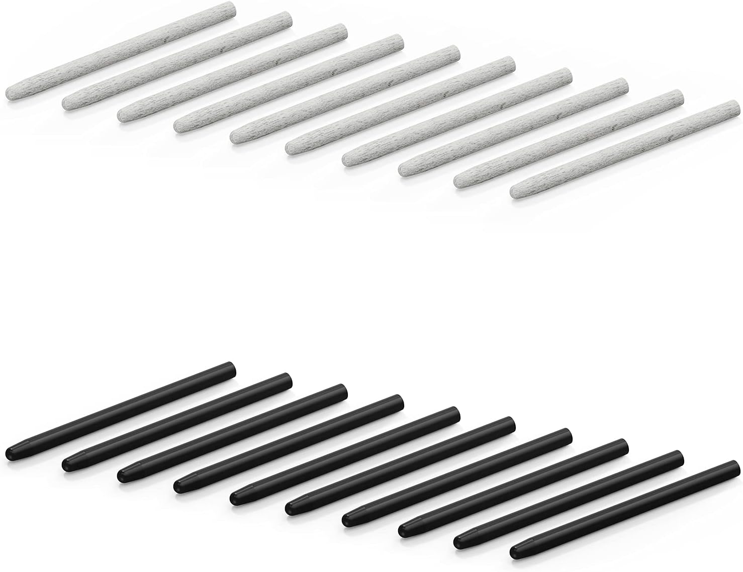20 Pack Replacement Nibs Pens, Contains 10 Standard Nibs, 10 Felt Nibs Tips for Pen Tablets. Compatible: Xencelabs Pen Tablet Bundle, Bundle SE, Medium Standard, Small Standard
