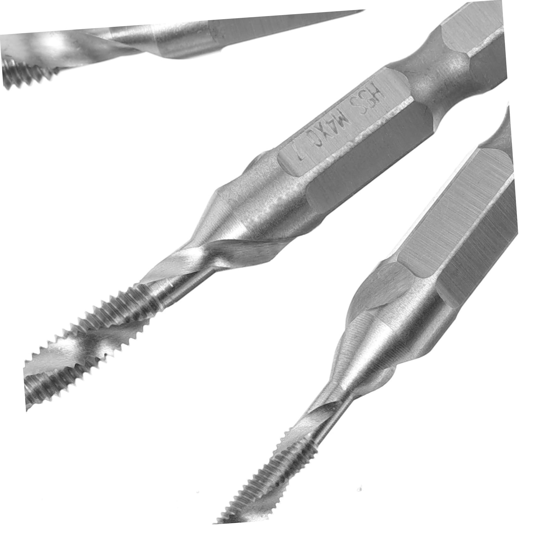 SHINEOFI 4 Set Punte per Trapano per Foratura Filettatura e Sbavatura Design con Lame Oblique per Massima Efficienza e Precisione