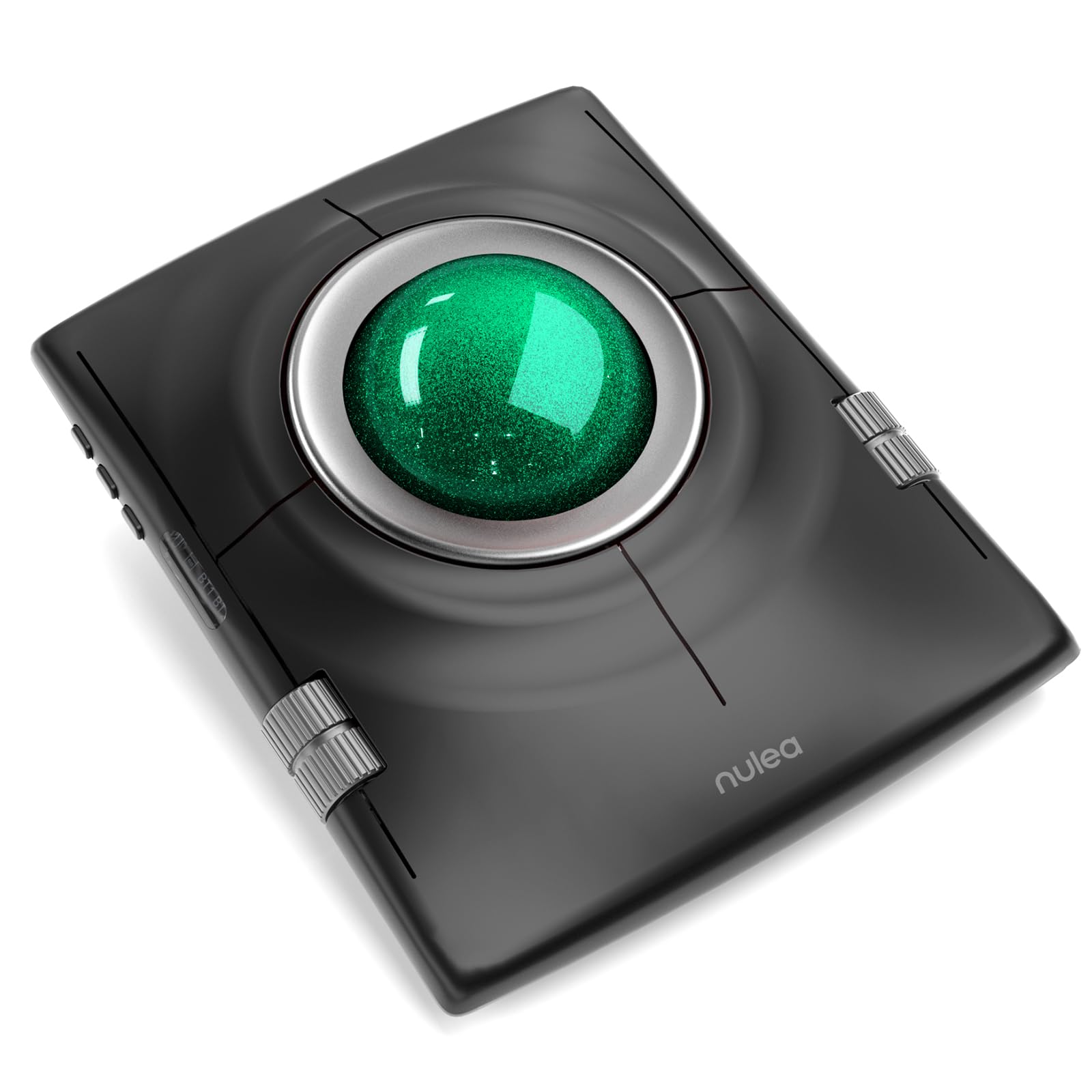 Nulea M512 kabellose Trackball-Maus, ergonomischer 55-mm-Trackball, einstellbare DPI für präzise Steuerung, kompatibel mit Links- oder Rechtshänder, wiederaufladbar, Multi-Device Bluetooth & 2,4 GHz