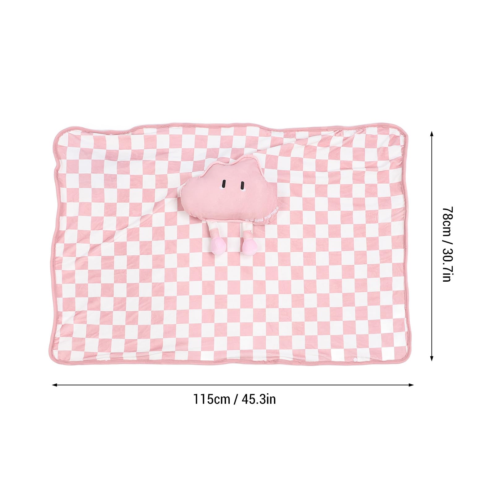 Heated Throw Blanket with Hand Pocket, USB Powered, Cloud Shaped Cushion for Office Productivity,Multifunctional Electric Heating Blanket (Light Red)