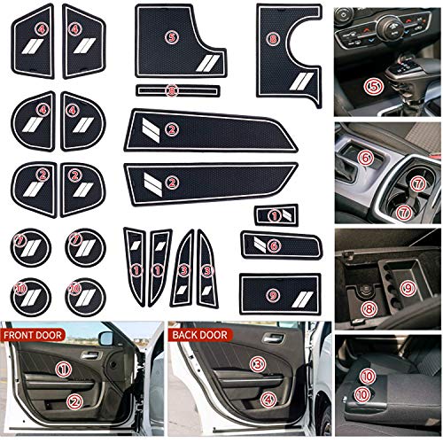 Set 22 piezas forro portavasos Dodge Charger 2015-2021 miniatura 2