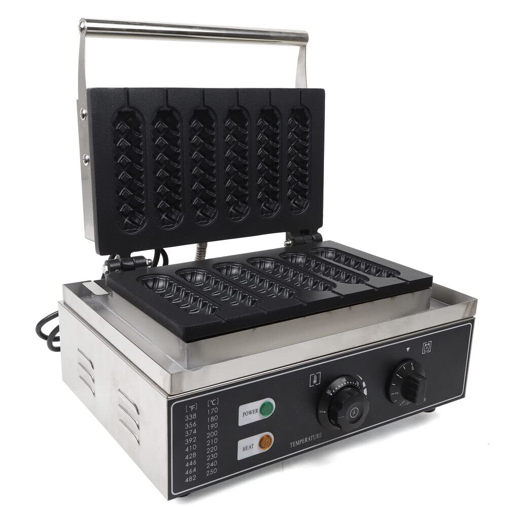 Macchina per waffle, 1500 W, con timer da 5 minuti e temperatura di 50 ~ 300 ℃, per feste di compleanno per bambini, feste di famiglia
