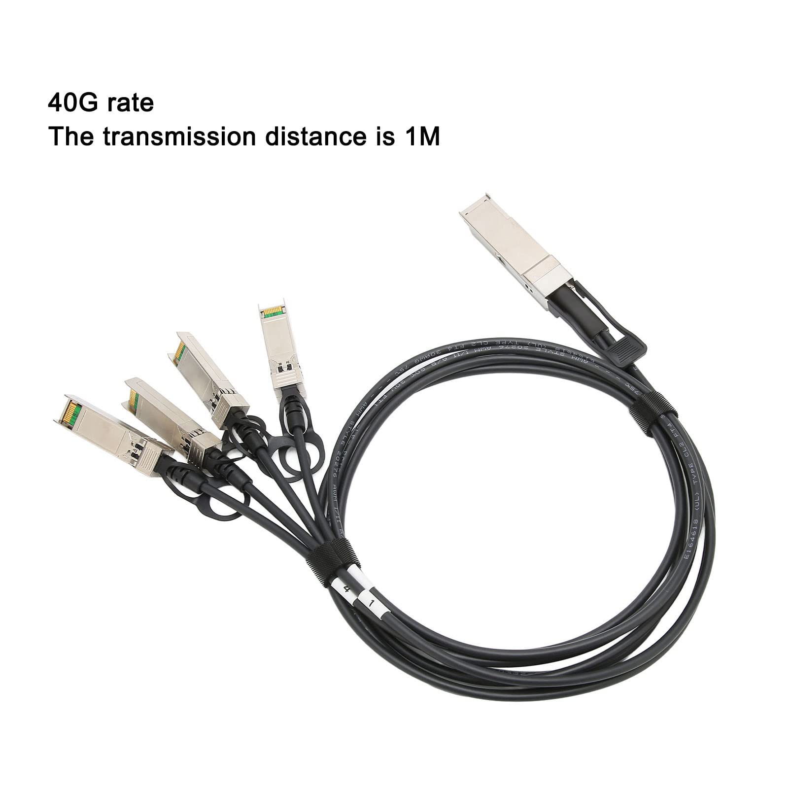 Câble DAC QSFP28 40G, Câble QSFP+ vers 4 SFP+ Direct Attach, 1 Mètre pour pour pour H3C, pour Juniper, pour pour ZTE, pour pour Entel, pour Extreme