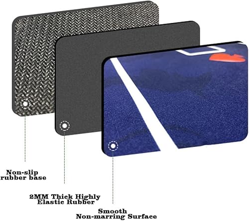 Miniatura 7 de JIESITE Tapete de póquer Texas Hold'em de 71 x 36 pulgadas, portátil, de goma, impermeable, reducción de ruido, adecuado para cualquier juego de