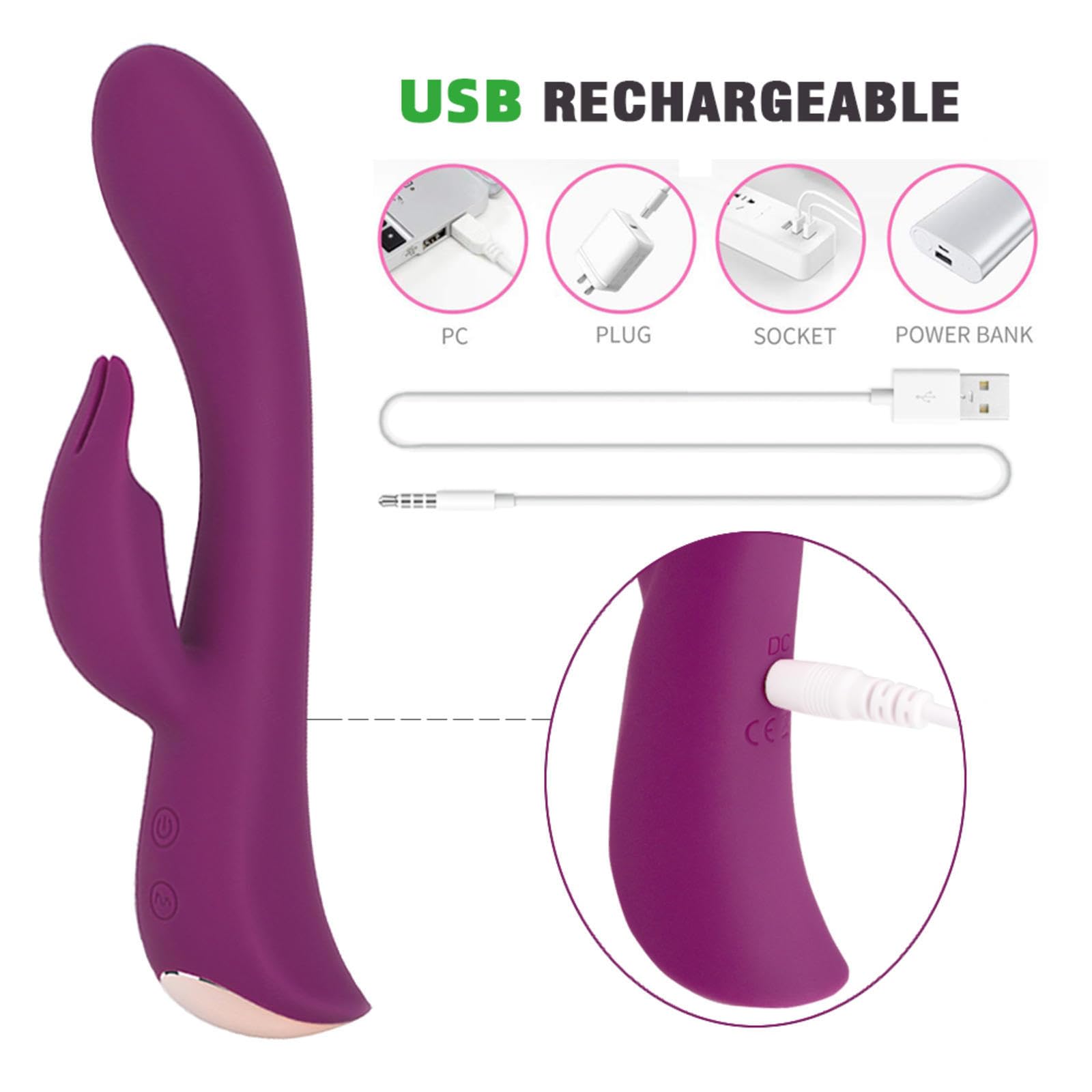 Vibratoreper Donna Vibratore Donna Punto G, Dildo Vibratoreper Realistico Sex Toy in Silicone Vibrazione Impermeabile Erotica per Donne,Red