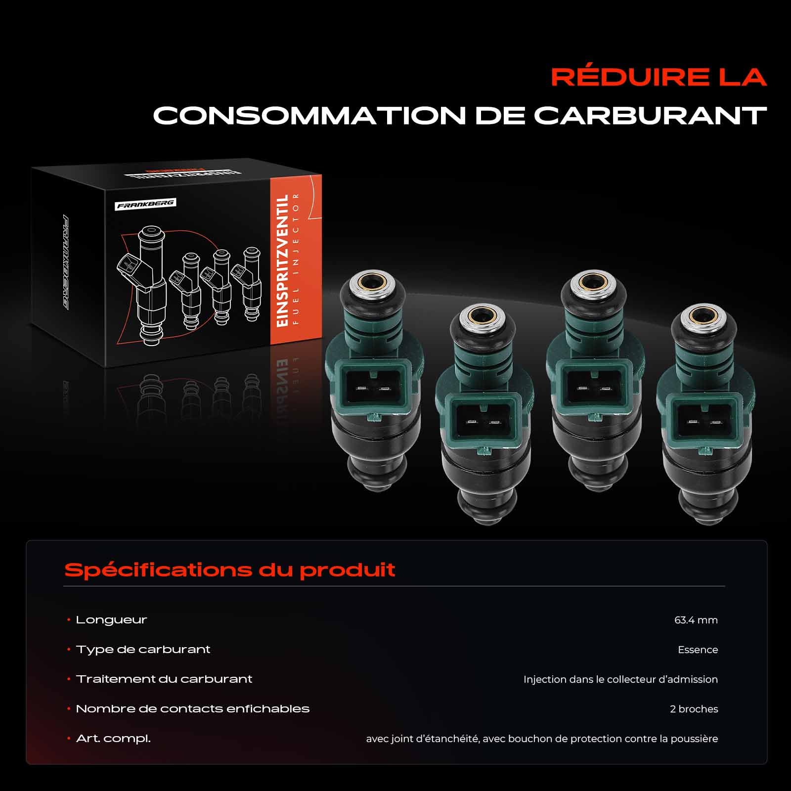 Frankberg Buse d'injecteur de carburant Essence Remplacer# 37906031