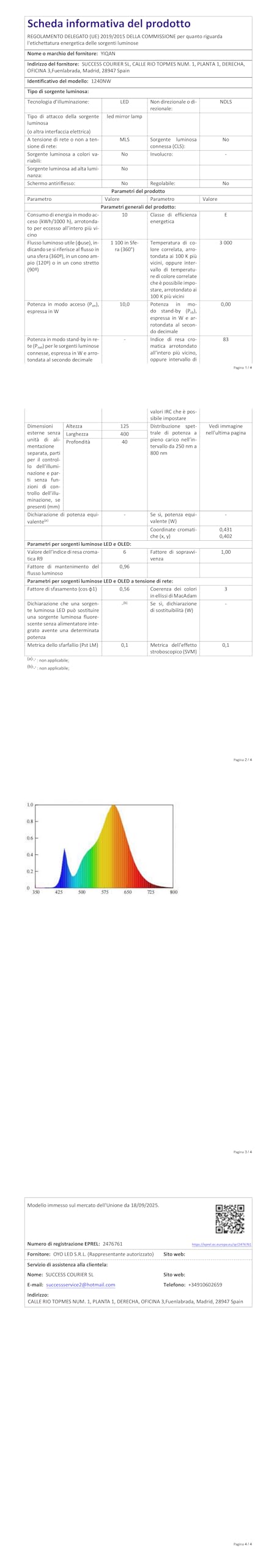 aplique de baño de 40cm, luz de espejo LED de 10W, 800lm, lámpara de 230VAC, 4000K, luz de espejo de maquillaje blanco neto, IP44, acero inoxidable cromado