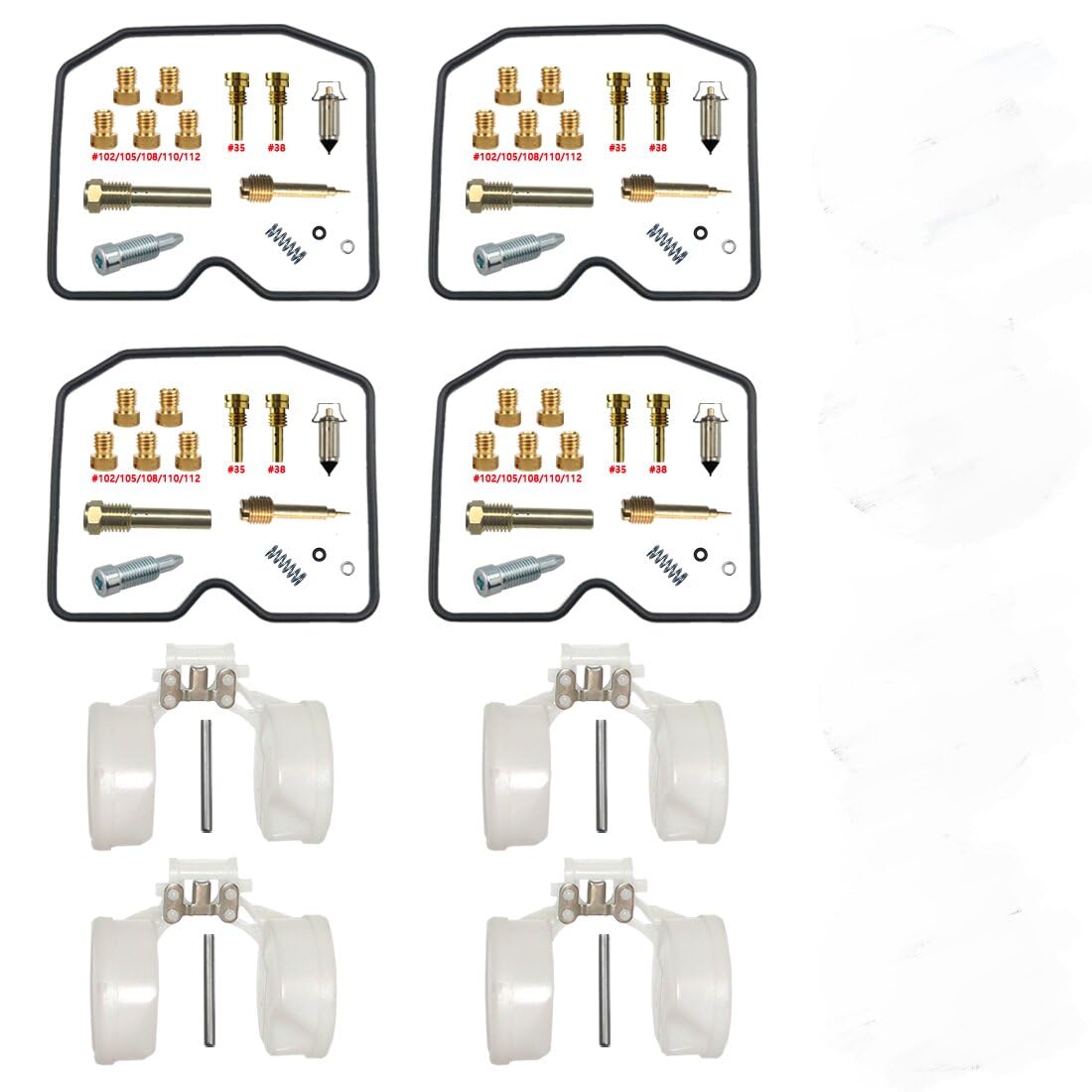 Kit di riparazione carburatore ZR750 ZR750F ZR750H ZR 7 per moto 1999-2005 (kit di riparazione, galleggiante)