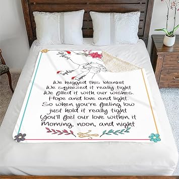 Pofily Customized Grandma Blanket Gift for Grandparents Day, Birthday, Thanksgiving, Gifts for Grandparents Day, Grandma Blanket