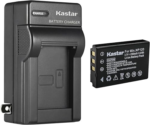 Kastar Paquete de 1 batería Q120 y cargador de pared de CA de repuesto para cámara MINOLTA MN35Z, ZOOM BT-03, batería ZOOM BT-03 B, cámara grabadora