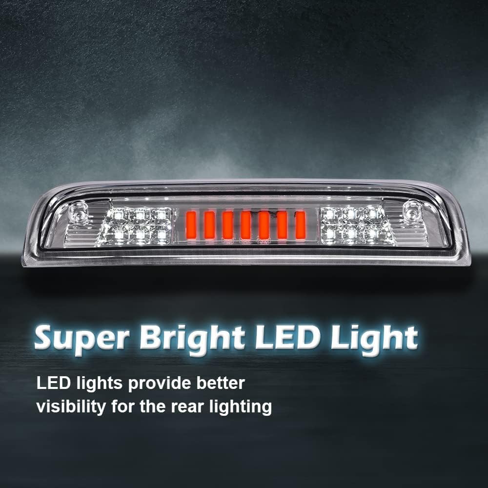 PIT66 Rear Led 3rd Brake Light, Compatible with Chevy Silverado 1500 2014 2015 2016 2017 2018 I Type High Mount Stop Light